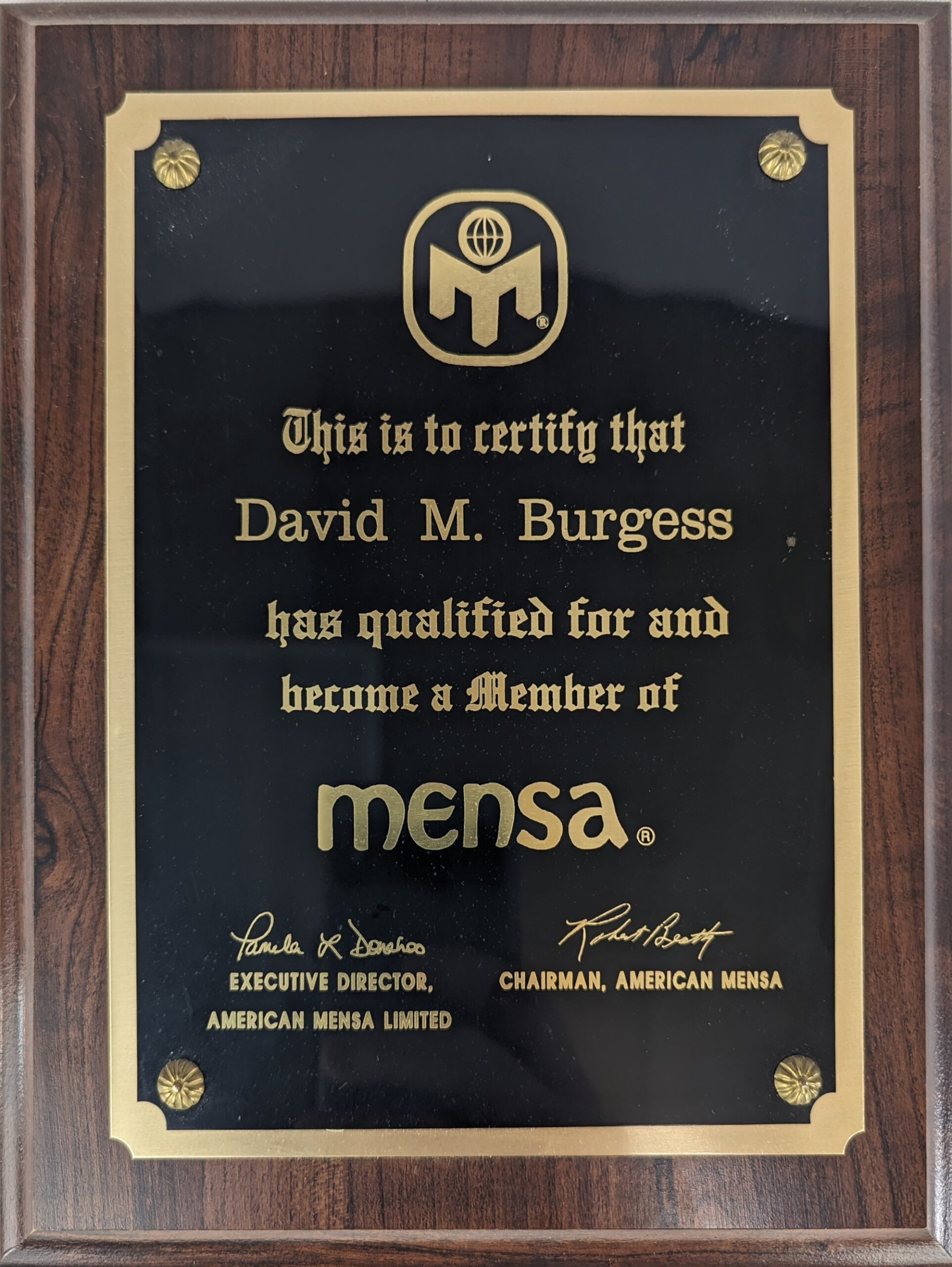 I am a Mensa Member